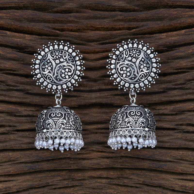 Buy Nityakshi Oxidized silver Big Mirror jhumka Earring for Women Online at  Best Prices in India - JioMart.